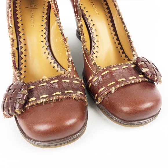 Vince Camuto Tweed Button Wedge - Picture 4 of 14